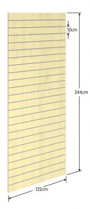 Σφένδαμος Πάνελ Slat 122x244cm με 23 Πηχάκια Αλουμινίου
